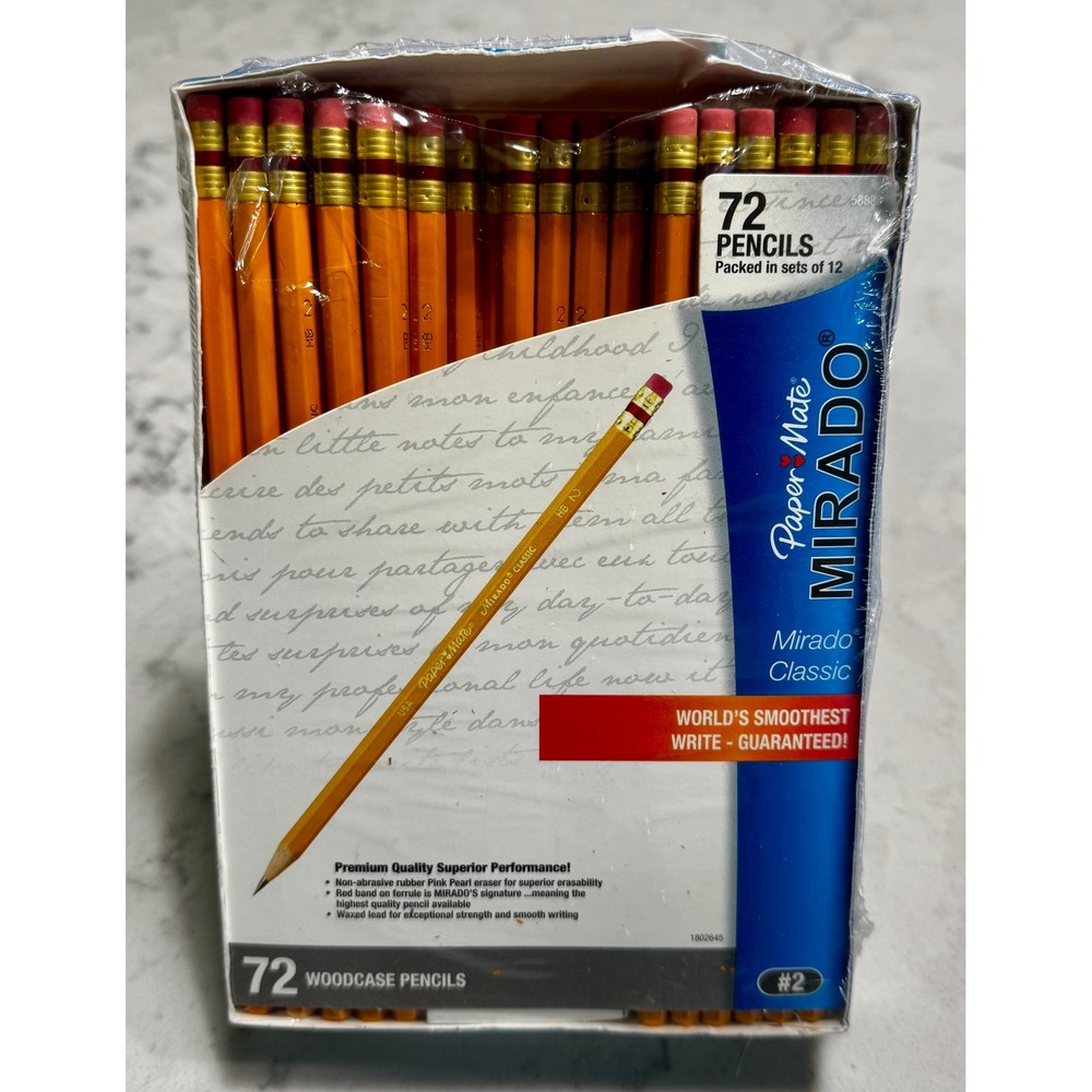 Vintage 2011 Paper Mate Mirado Classic #2 Pencils - 56 Count (Partial 72 Pack)